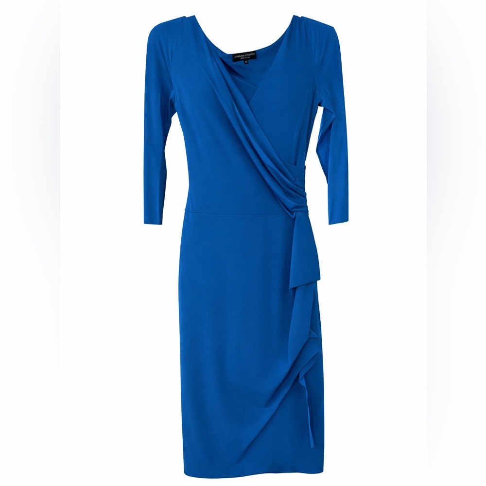 Elegant Long Sleeve Blue Dress